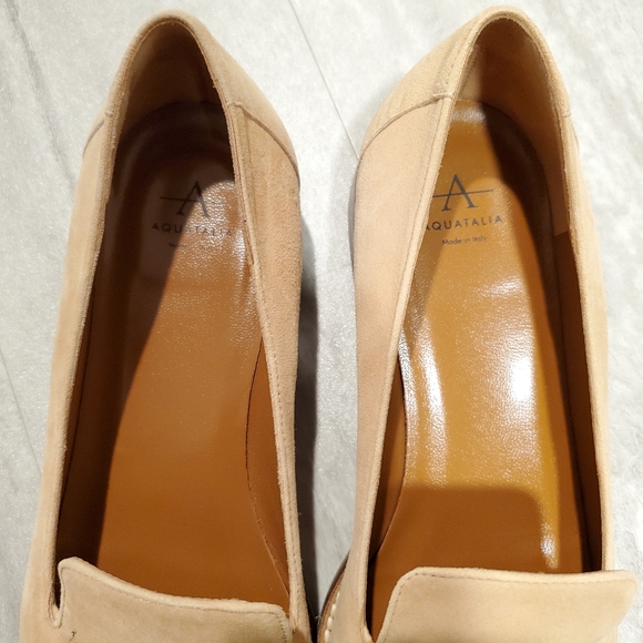 AQUATALIA Golda Suede Waterproof Loafer in Sand - Picture 7 of 8